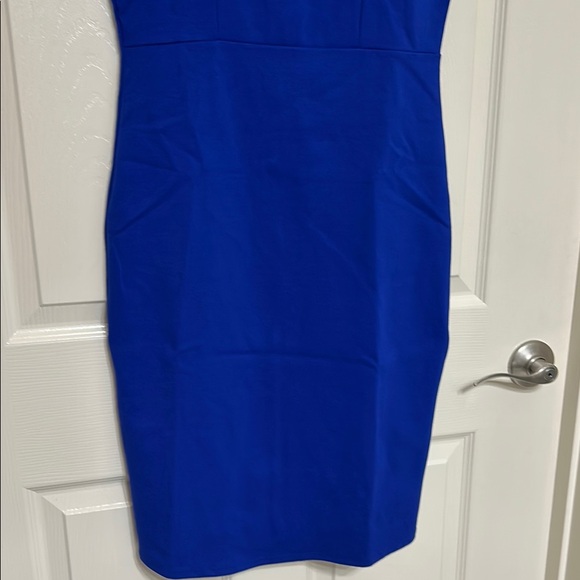 Rolla Coster Royal Blue Bodycon Midi Dress Curvy V-Neck - Picture 6 of 11